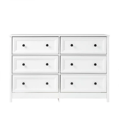 Classic 6 Drawer Groove Dresser White - Saracina Home 2 Classic 6 Drawer Groove Dresser White - Saracina Home - Image 2