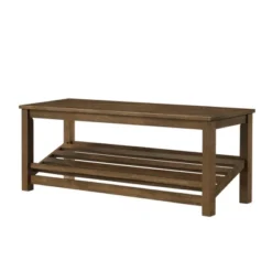 Modern Farmhouse Solid Wood Shoe Storage Entry Bench Rustic Oak - Saracina Home -Saracina Home Sales Store GUEST e4bec1b0 3914 41be b49b 83f9d48c1416