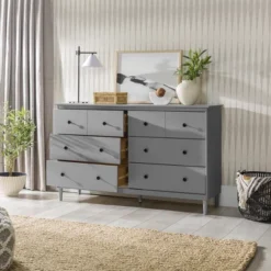 Stiva Classic Mid-Century Modern Horizontal 6 Drawer Dresser - Saracina Home -Saracina Home Sales Store GUEST e847531c 2c4a 4097 aef2 3432f53dd370