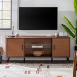 2 Door Mid-Century Modern Wood Storage TV Stand For TVs Up To 65" - Saracina Home 21 2 Door Mid-Century Modern Wood Storage TV Stand For TVs Up To 65" - Saracina Home -Saracina Home Sales Store GUEST e87ef0ee c10e 4106 930a 1a5aabd9a0c0