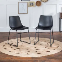 Set Of 2 Laslo Modern Upholstered Faux Leather Dining Chairs - Saracina Home 19 Set Of 2 Laslo Modern Upholstered Faux Leather Dining Chairs - Saracina Home -Saracina Home Sales Store GUEST e921ecff 5d1c 46bf 8a40 c3330f7f710d