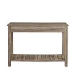 June Rustic Farmhouse Entry Table With Lower Shelf Gray Wash - Saracina Home -Saracina Home Sales Store GUEST e9d21697 f64b 4f66 9745 32bd2fd07247