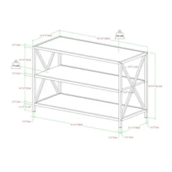 25.62" X Frame Metal And Wood Media Bookshelf - Saracina Home 16 25.62" X Frame Metal And Wood Media Bookshelf - Saracina Home -Saracina Home Sales Store GUEST ecd624a7 487c 4307 a775 37bc46fb3460