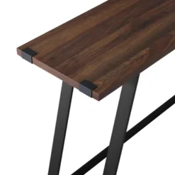 Urban Industrial Entry Table With Wood And Metal Dark Walnut - Saracina Home -Saracina Home Sales Store GUEST f00c8c91 0bb0 40da b45c ad53d8296749