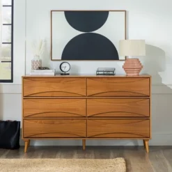 Mid-Century Modern Contoured 6 Drawer Dresser - Saracina Home 22 Mid-Century Modern Contoured 6 Drawer Dresser - Saracina Home -Saracina Home Sales Store GUEST f1bde46d 8b38 433f 979b 15e4add9234b