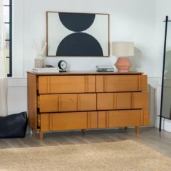 Modern Vertical Accent Solid Wood 6 Drawer Double Dresser - Saracina Home -Saracina Home Sales Store GUEST f2c95f91 e85a 4ac9 92cd 0ee2b9aa1e6e