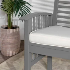 Ravenscroft Modern Boho Acacia Wood Slatted Outdoor Loveseat With Cushion - Saracina Home -Saracina Home Sales Store GUEST f46be8ab a007 4035 83b9 ae5457706df9