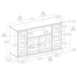 Glass Door Traditional Highboy TV Stand For TVs Up To 58" - Saracina Home -Saracina Home Sales Store GUEST f49f0d1b 3246 4edd 978c 1ac84957f82b