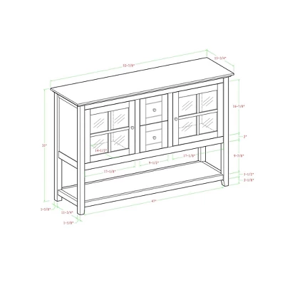 Tasi Transitional Buffet With Lower Shelf TV Stand For TVs Up To 58" - Saracina Home 4 Tasi Transitional Buffet With Lower Shelf TV Stand For TVs Up To 58" - Saracina Home - Image 4