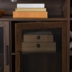 Corner TV Stand For TVs Up To 55" With Metal Mesh Doors - Saracina Home -Saracina Home Sales Store GUEST f7946c24 a0ab 4143 86b9 94652f349724