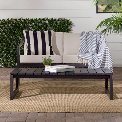 Saracina Home Acacia Slatted Rectangular Patio Coffee Table 3 Saracina Home Acacia Slatted Rectangular Patio Coffee Table - Image 3
