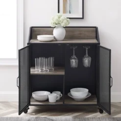 Urban Industrial Metal Mesh Bar Cart With Wheels - Saracina Home 14 Urban Industrial Metal Mesh Bar Cart With Wheels - Saracina Home -Saracina Home Sales Store GUEST ff406dda d620 4228 9ca2 9466e7b28653