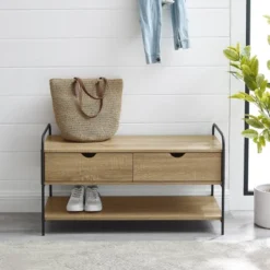 Modern 2 Drawer Storage Entry Bench - Saracina Home -Saracina Home Sales Store GUEST ff73ef59 928e 4602 95b8 2a95ea0472fb