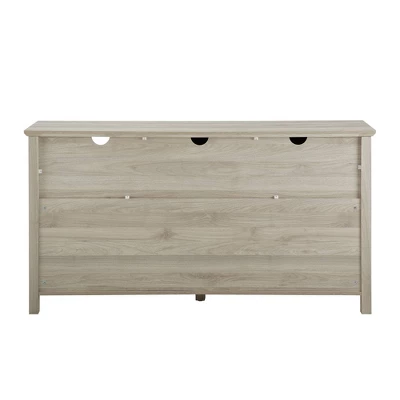 58" Diagonal Grooved Door Sideboard With Open Storage - Saracina Home 5 58" Diagonal Grooved Door Sideboard With Open Storage - Saracina Home - Image 5
